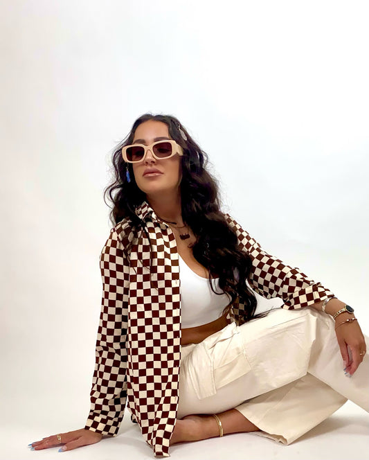 Retro Sunglasses -Beige