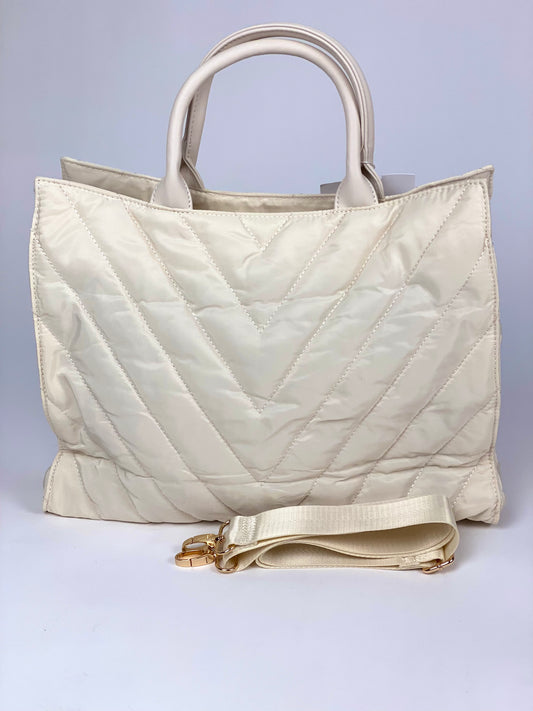 Puffer Tote- Cream