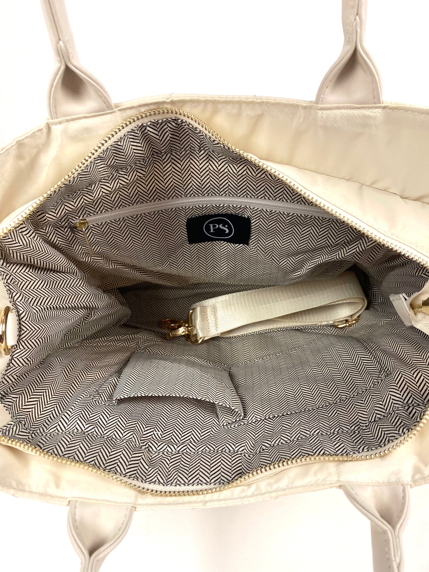 Puffer Tote- Cream