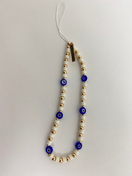 Phone Charm - Blue and White