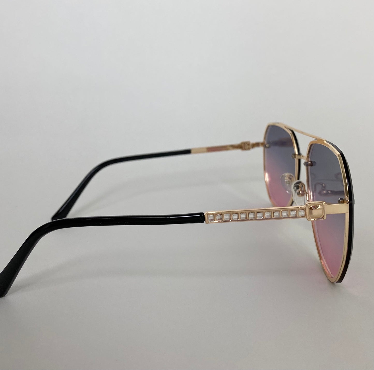 Glamorous Sunglasses -Black to Pink