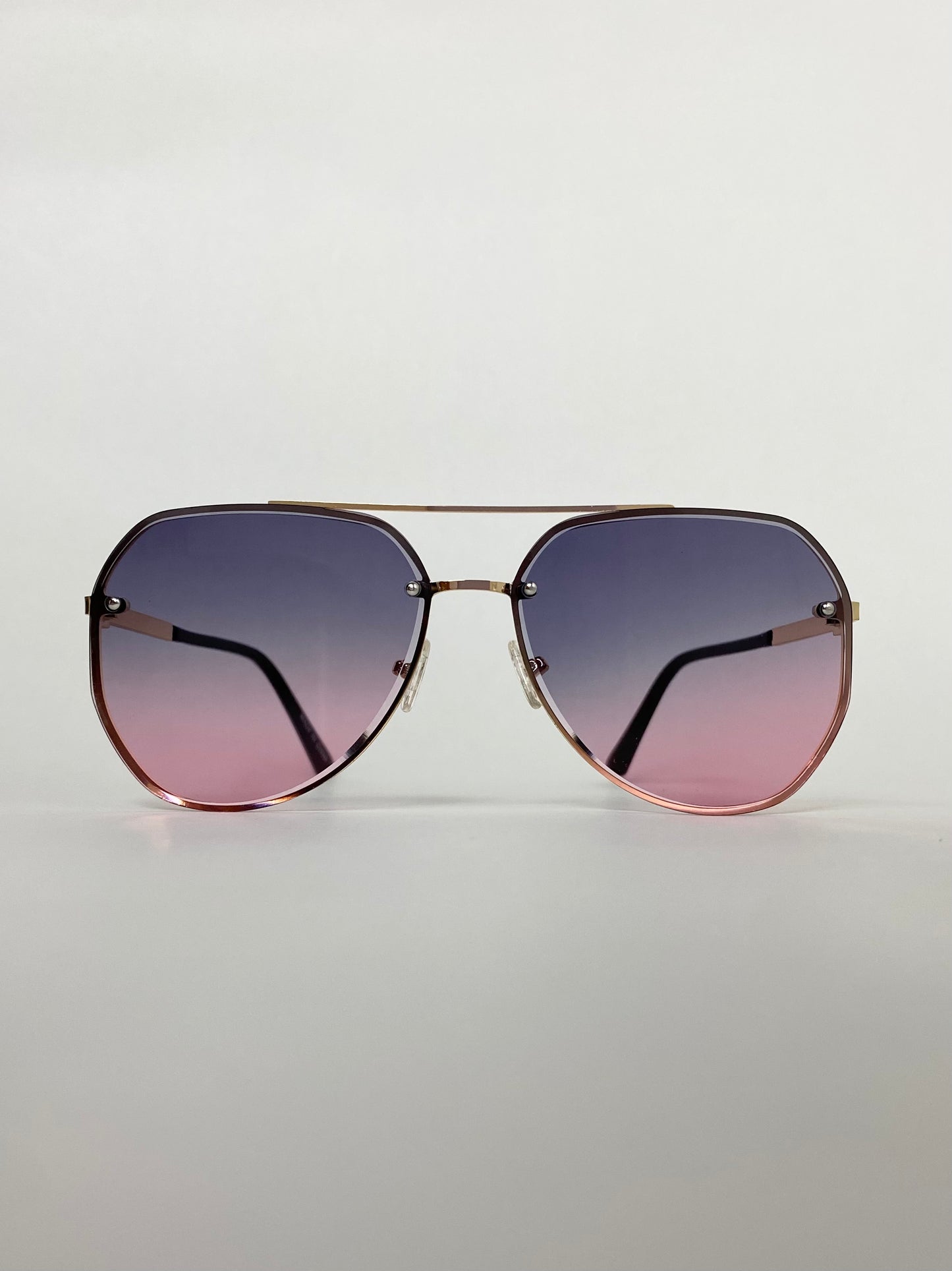 Glamorous Sunglasses -Black to Pink